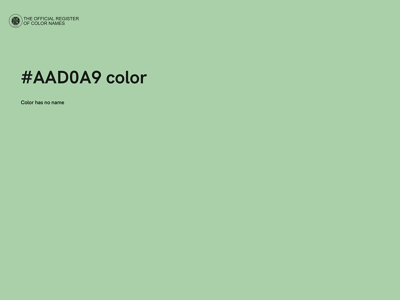 #AAD0A9 color image