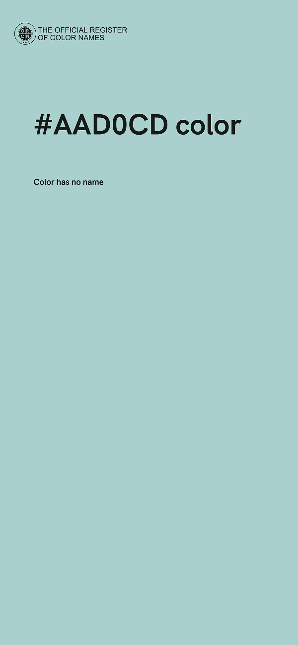 #AAD0CD color image
