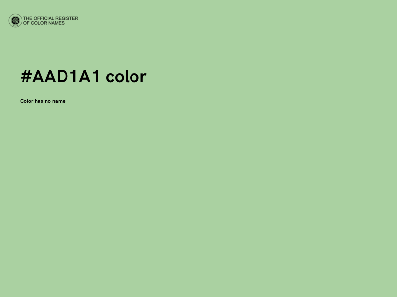#AAD1A1 color image