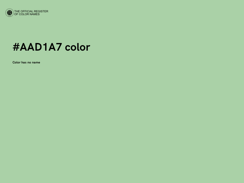 #AAD1A7 color image