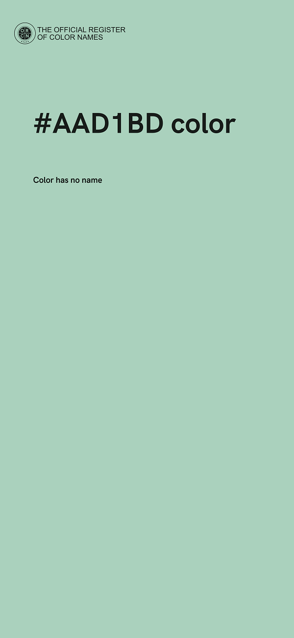 #AAD1BD color image