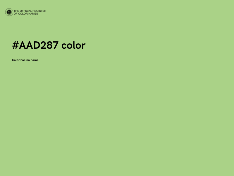 #AAD287 color image