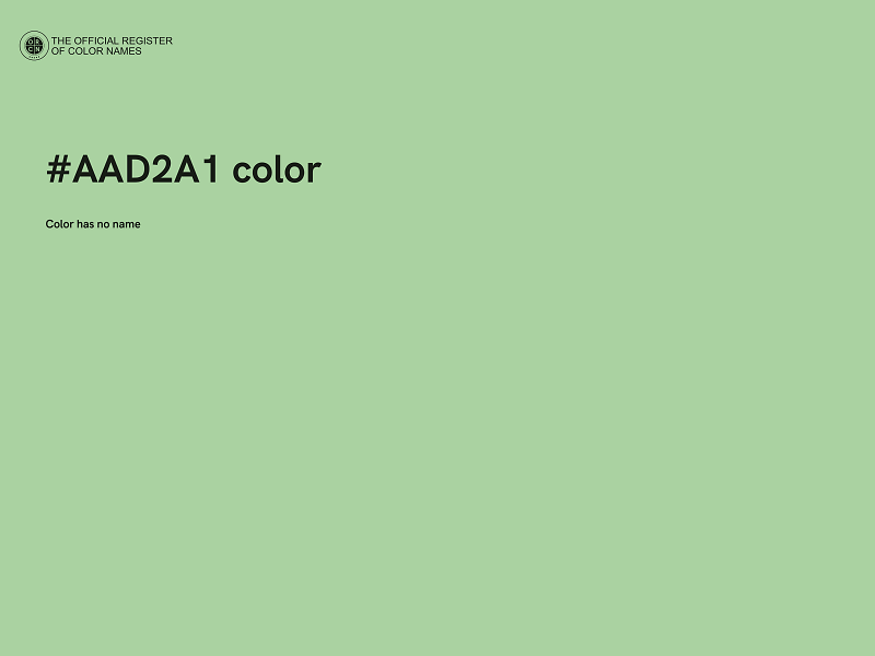 #AAD2A1 color image