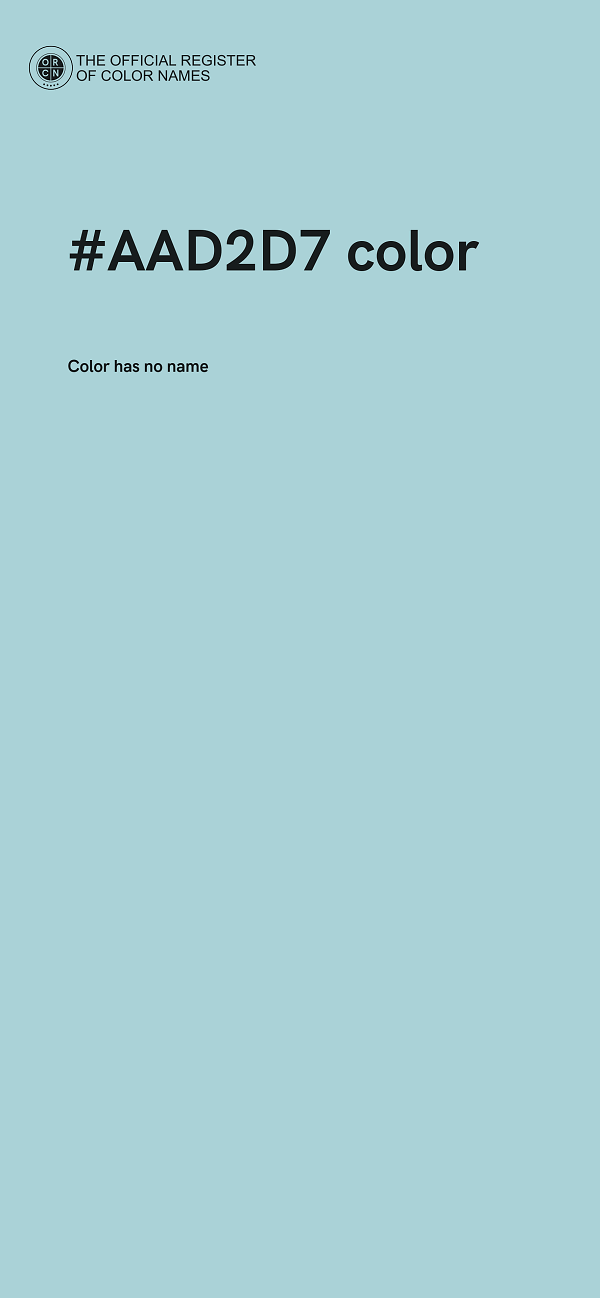 #AAD2D7 color image