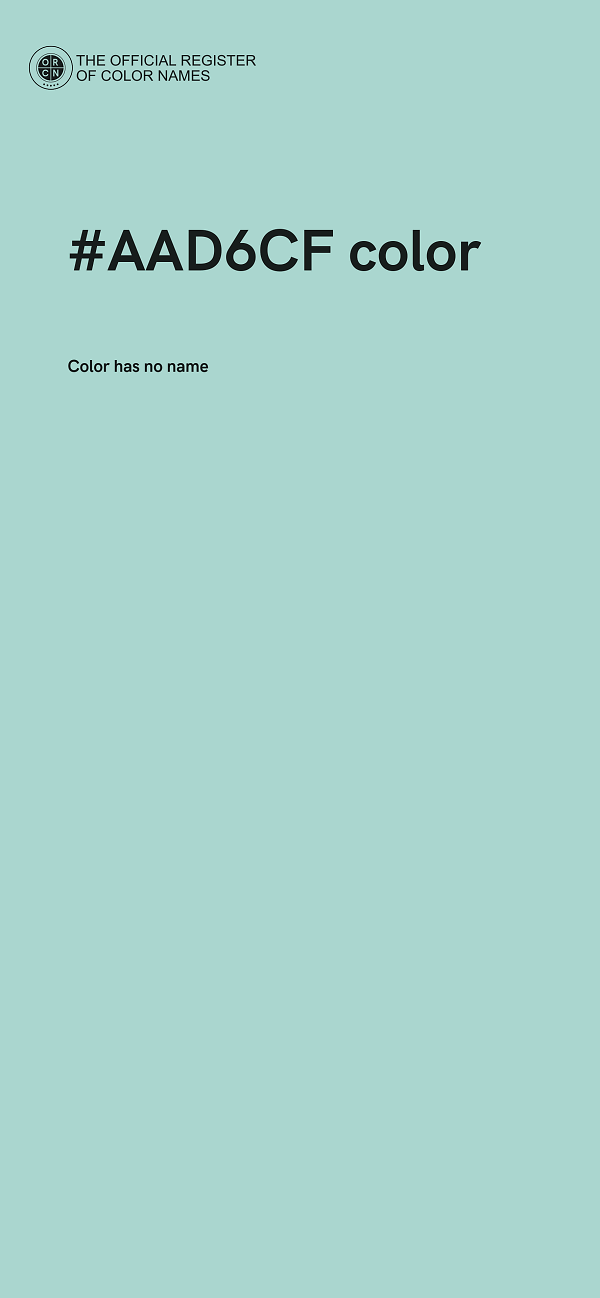 #AAD6CF color image