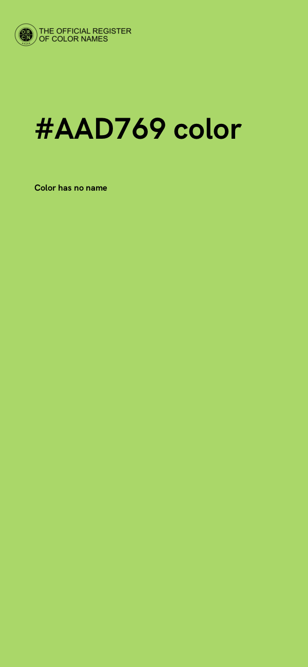 #AAD769 color image