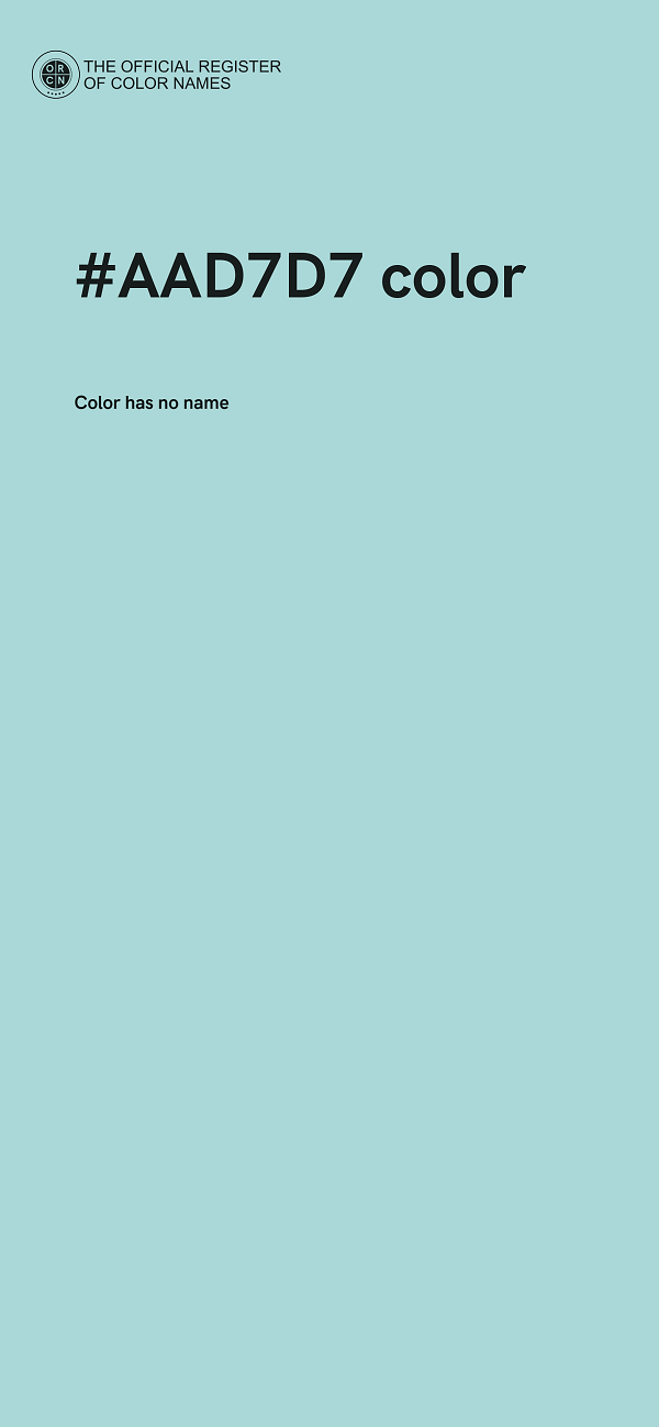 #AAD7D7 color image
