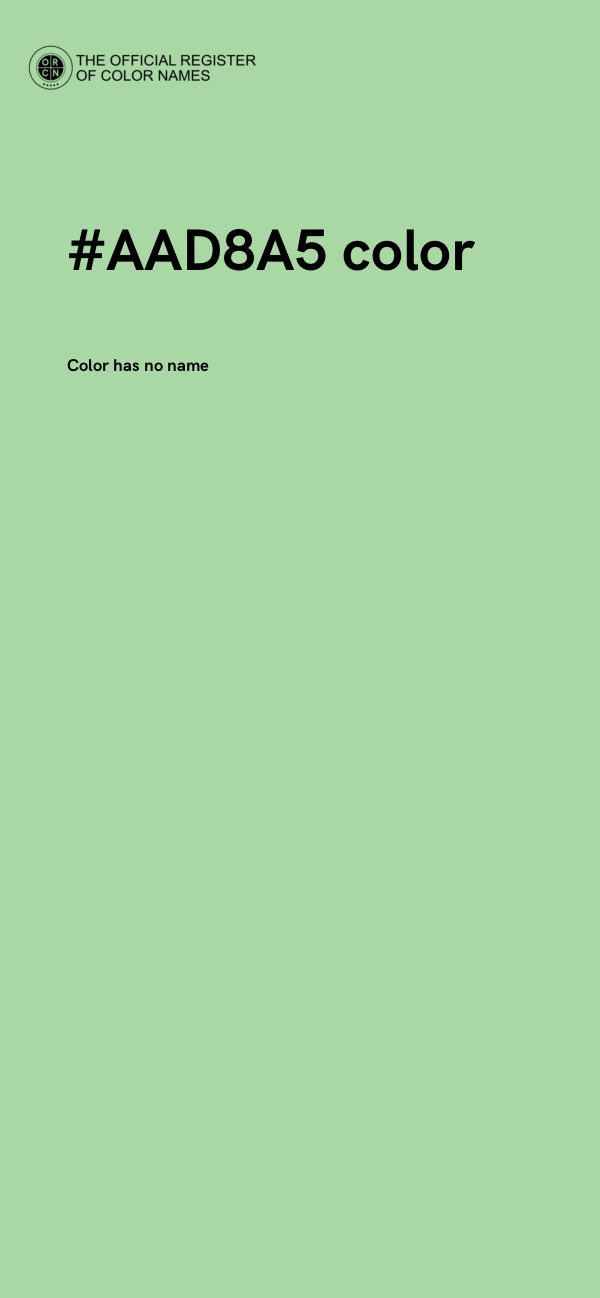 #AAD8A5 color image