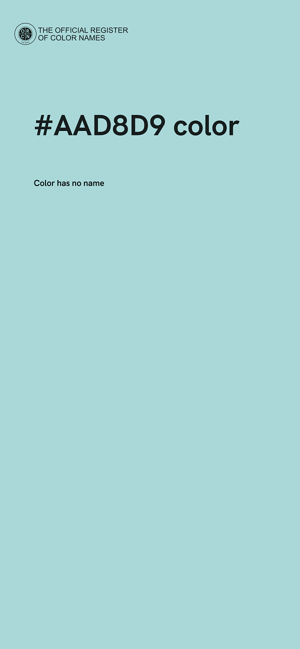 #AAD8D9 color image