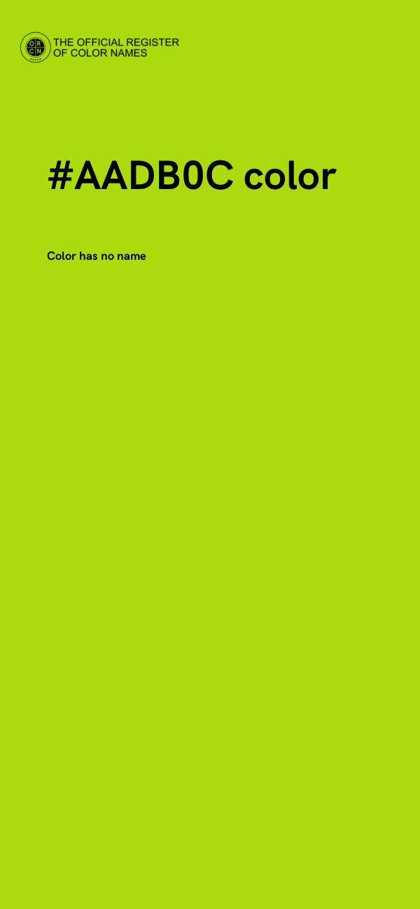 #AADB0C color image