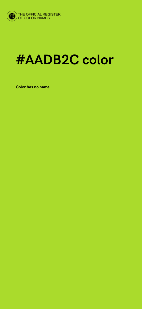 #AADB2C color image