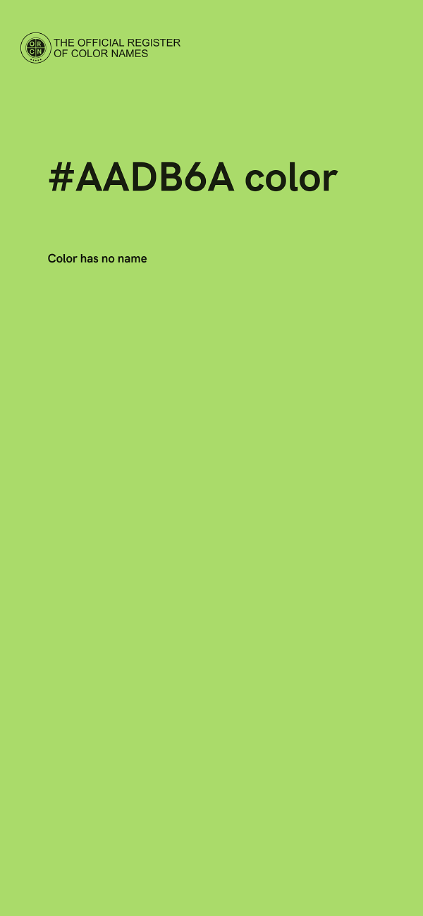 #AADB6A color image