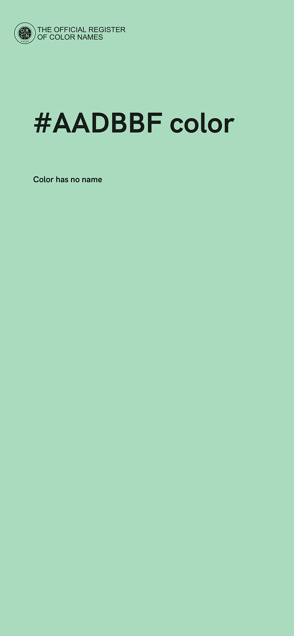 #AADBBF color image