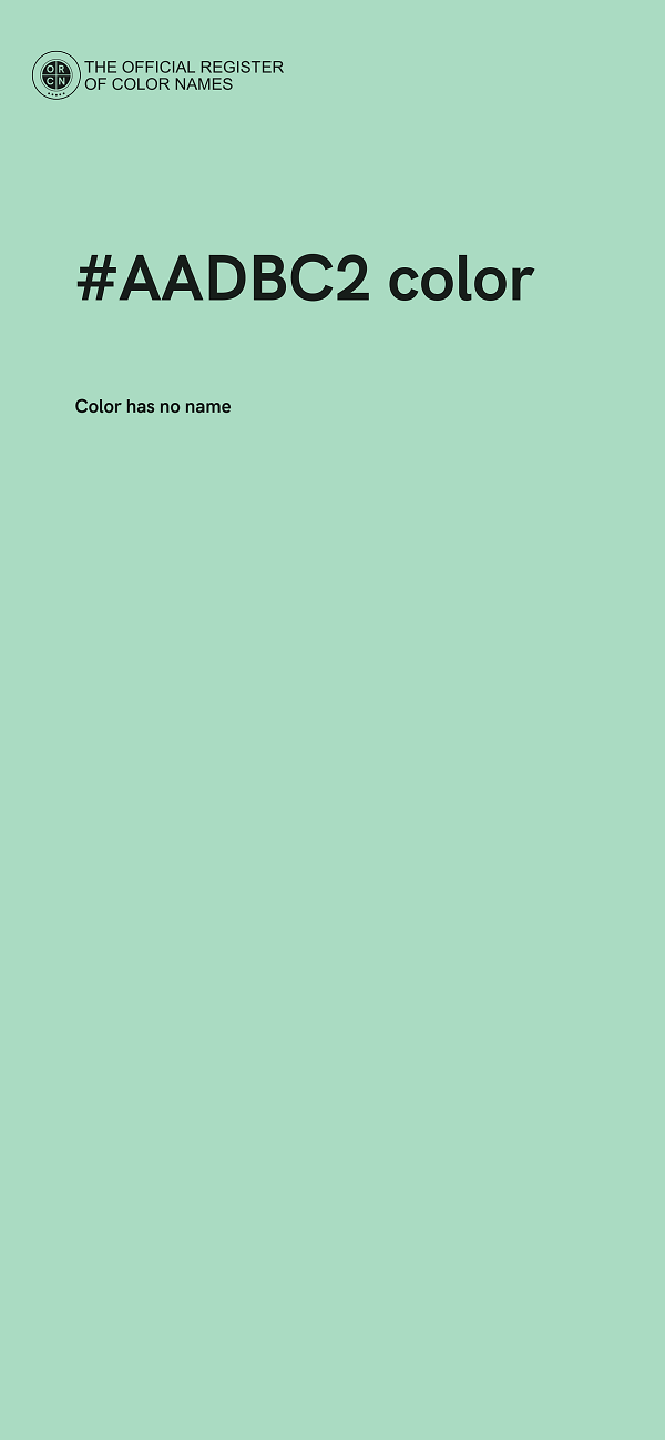 #AADBC2 color image