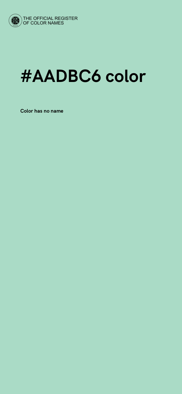 #AADBC6 color image