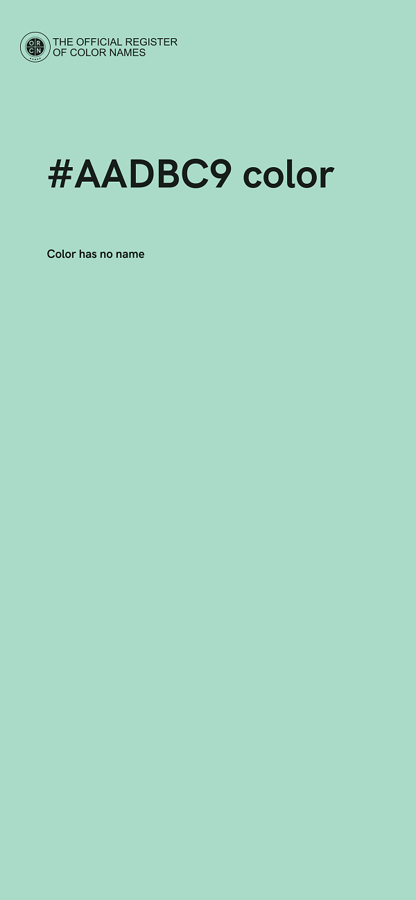 #AADBC9 color image