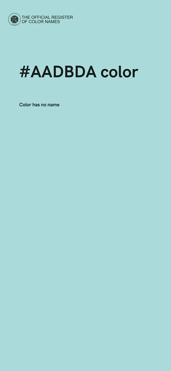 #AADBDA color image