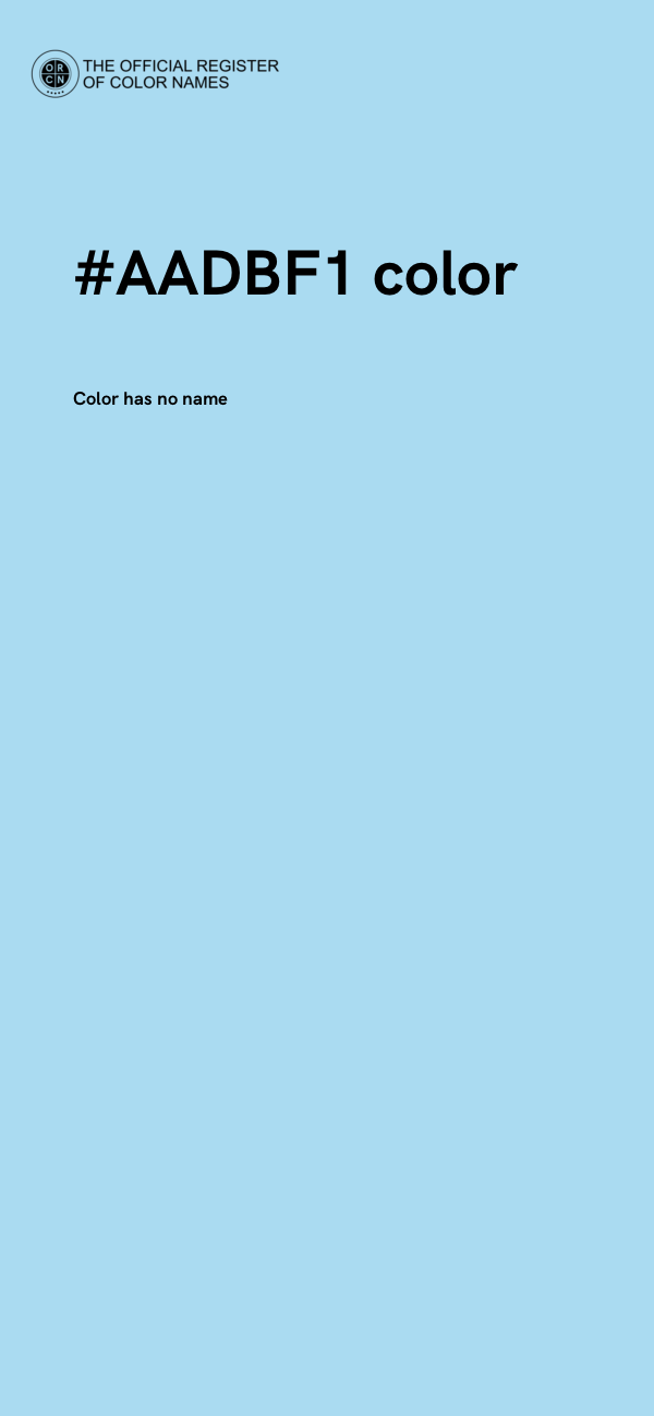 #AADBF1 color image