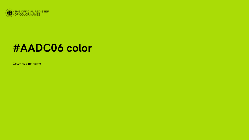 #AADC06 color image