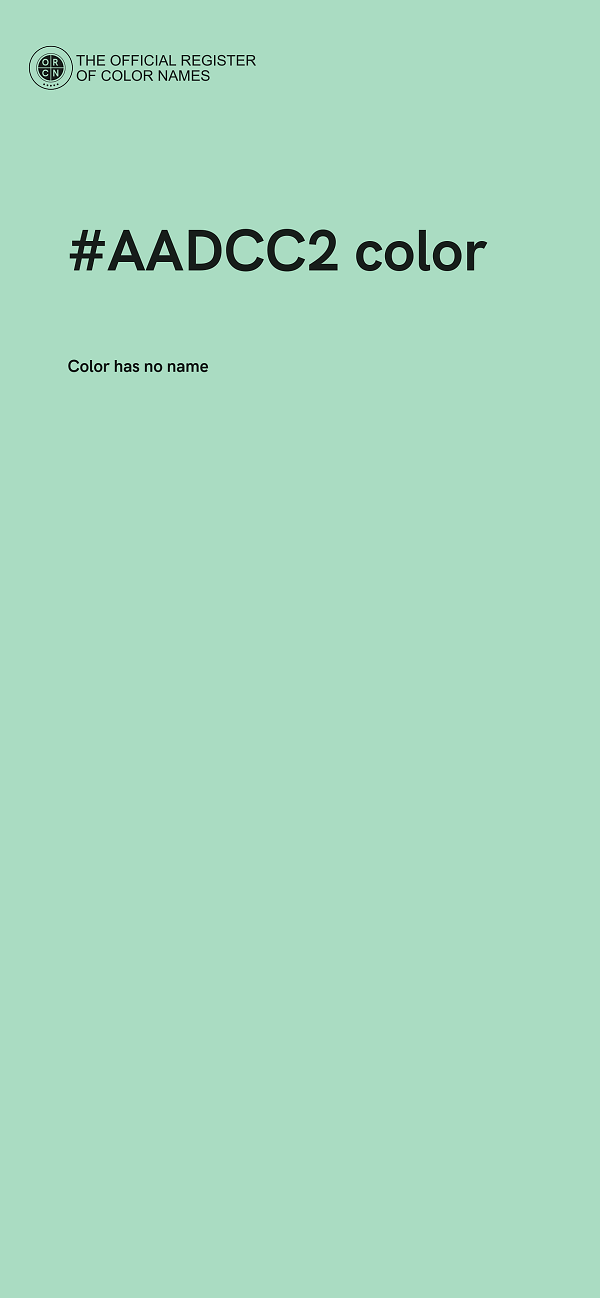 #AADCC2 color image