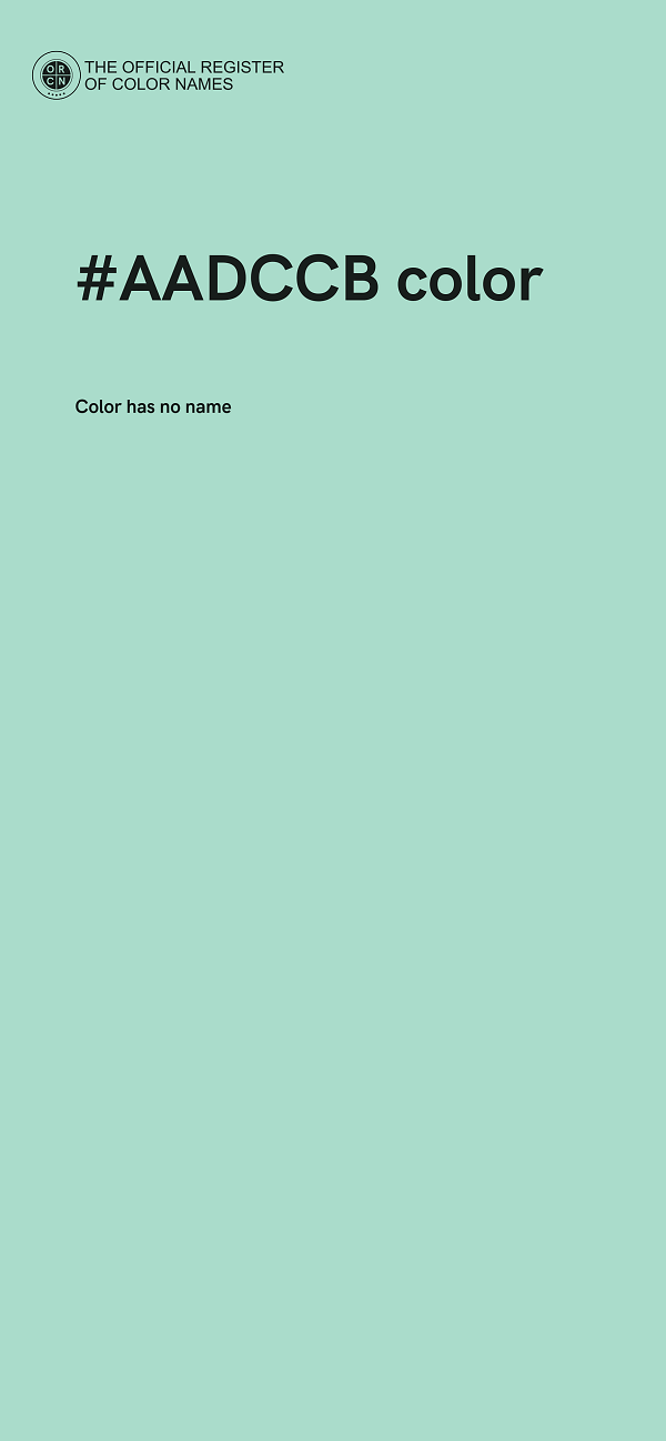 #AADCCB color image