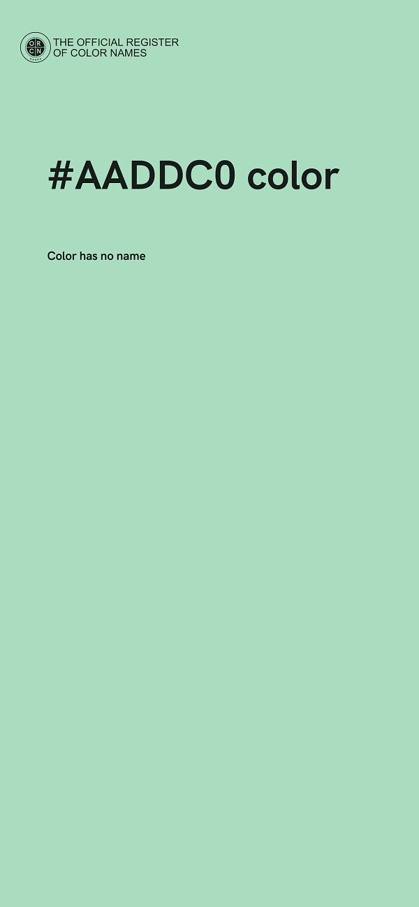 #AADDC0 color image
