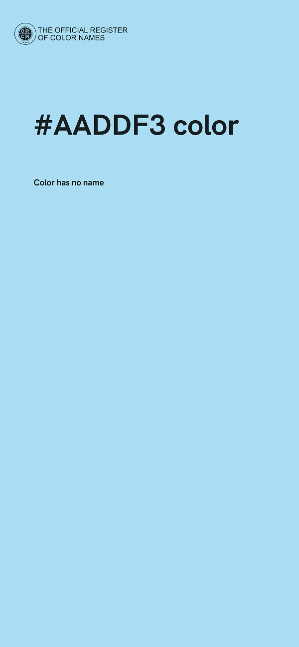 #AADDF3 color image