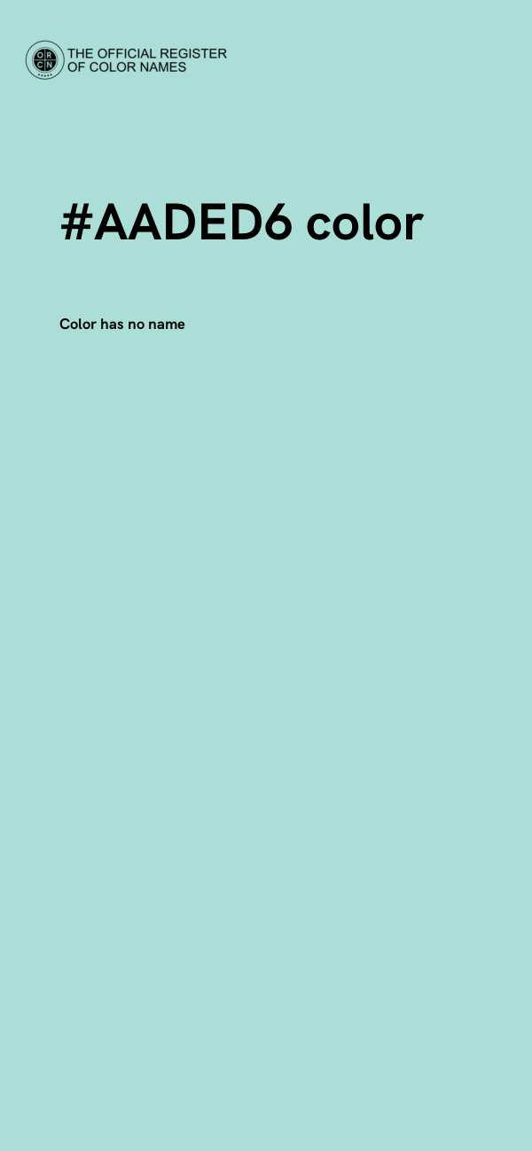 #AADED6 color image
