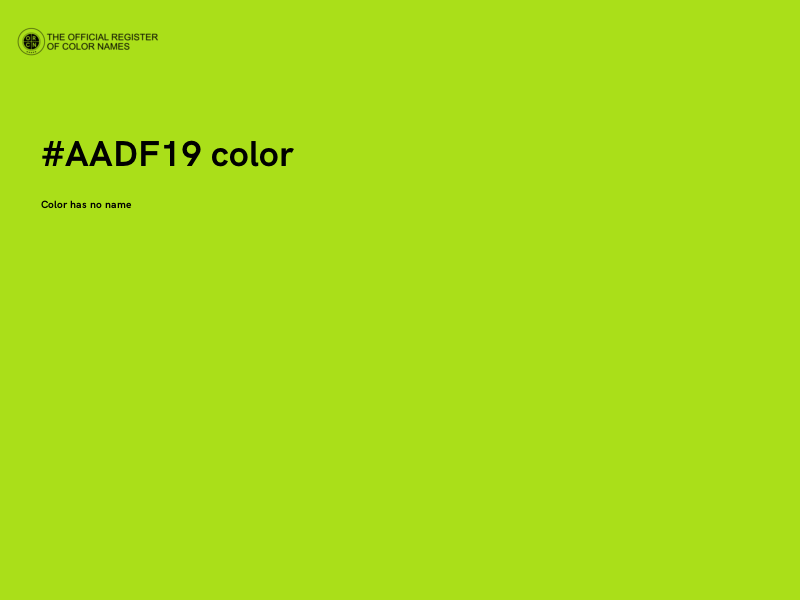 #AADF19 color image