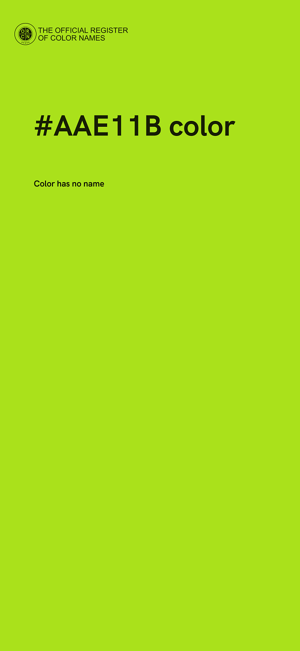 #AAE11B color image