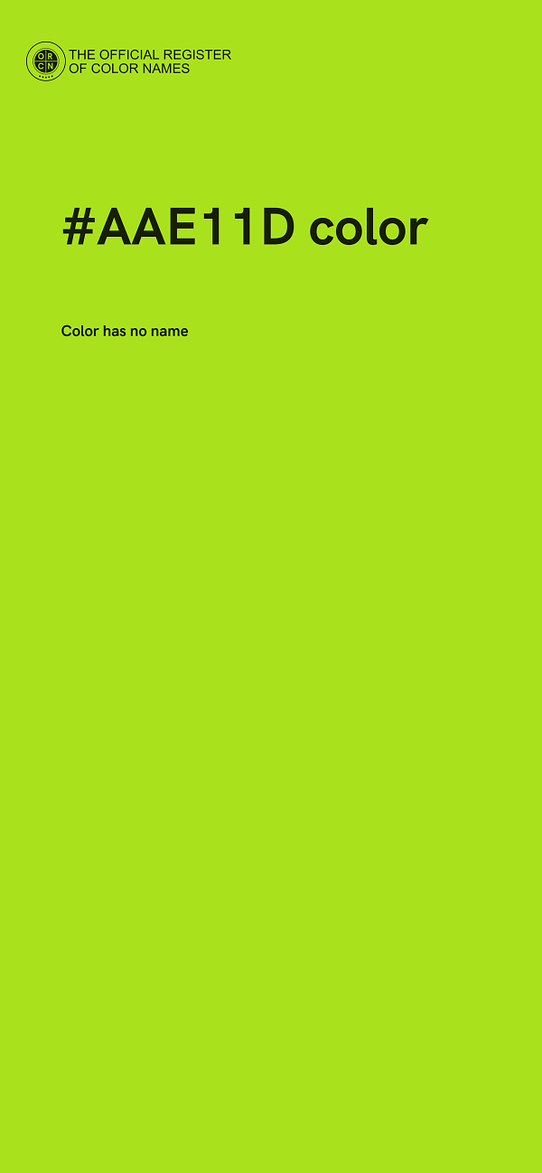 #AAE11D color image