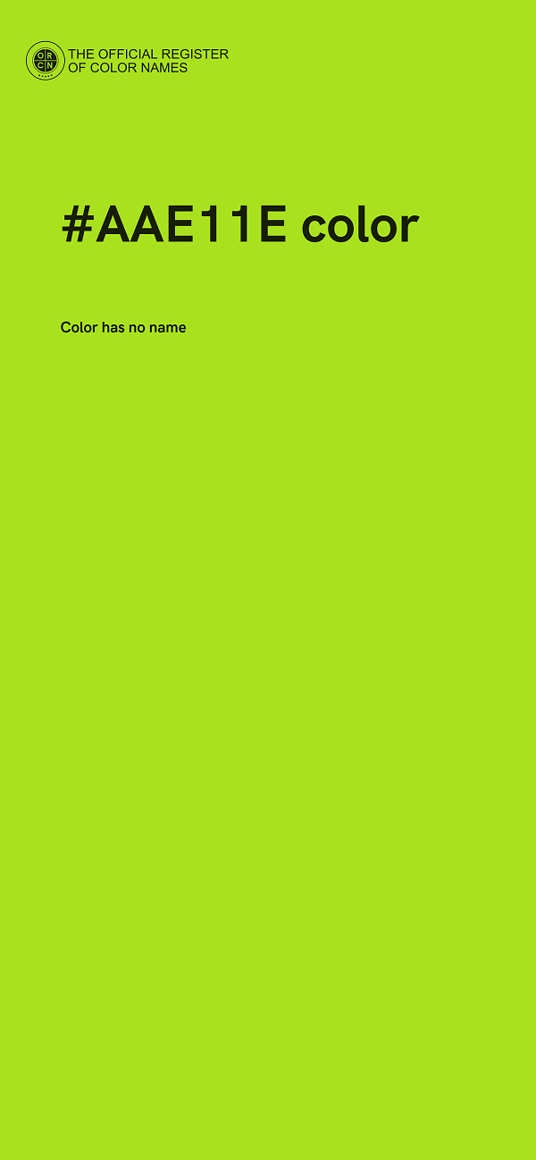 #AAE11E color image