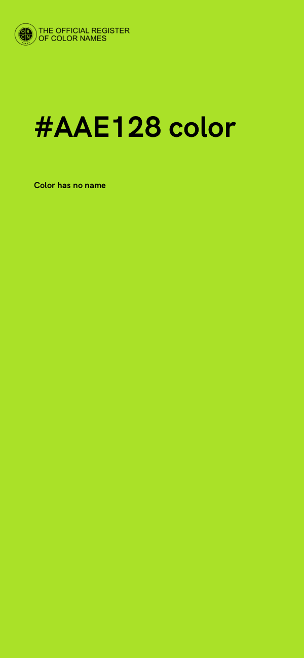 #AAE128 color image