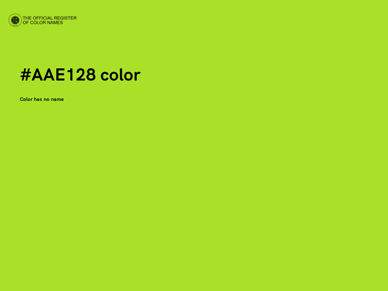 #AAE128 color image