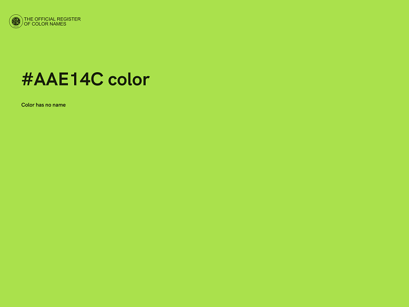 #AAE14C color image