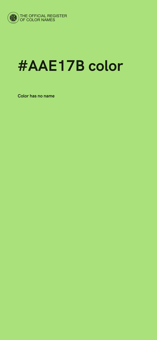 #AAE17B color image