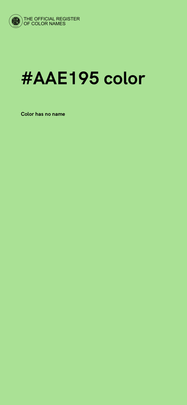 #AAE195 color image