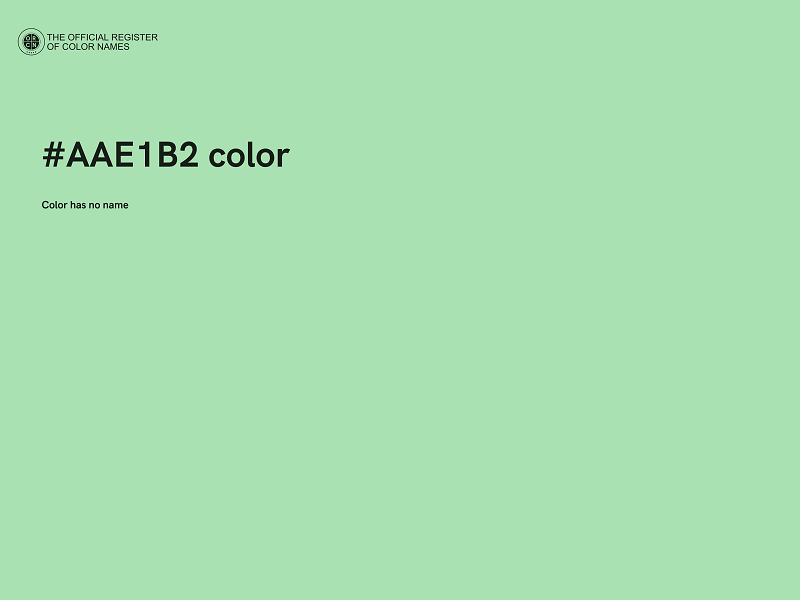 #AAE1B2 color image