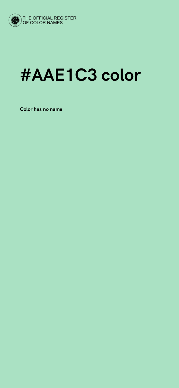 #AAE1C3 color image