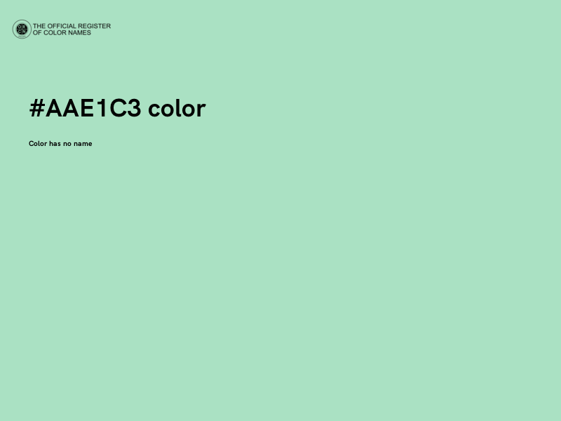 #AAE1C3 color image