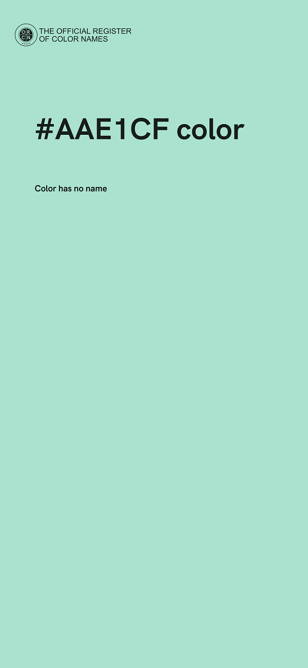 #AAE1CF color image