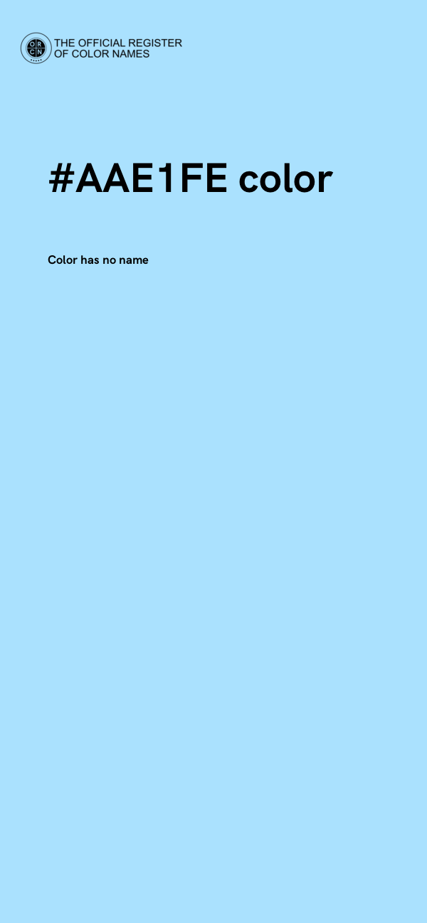 #AAE1FE color image