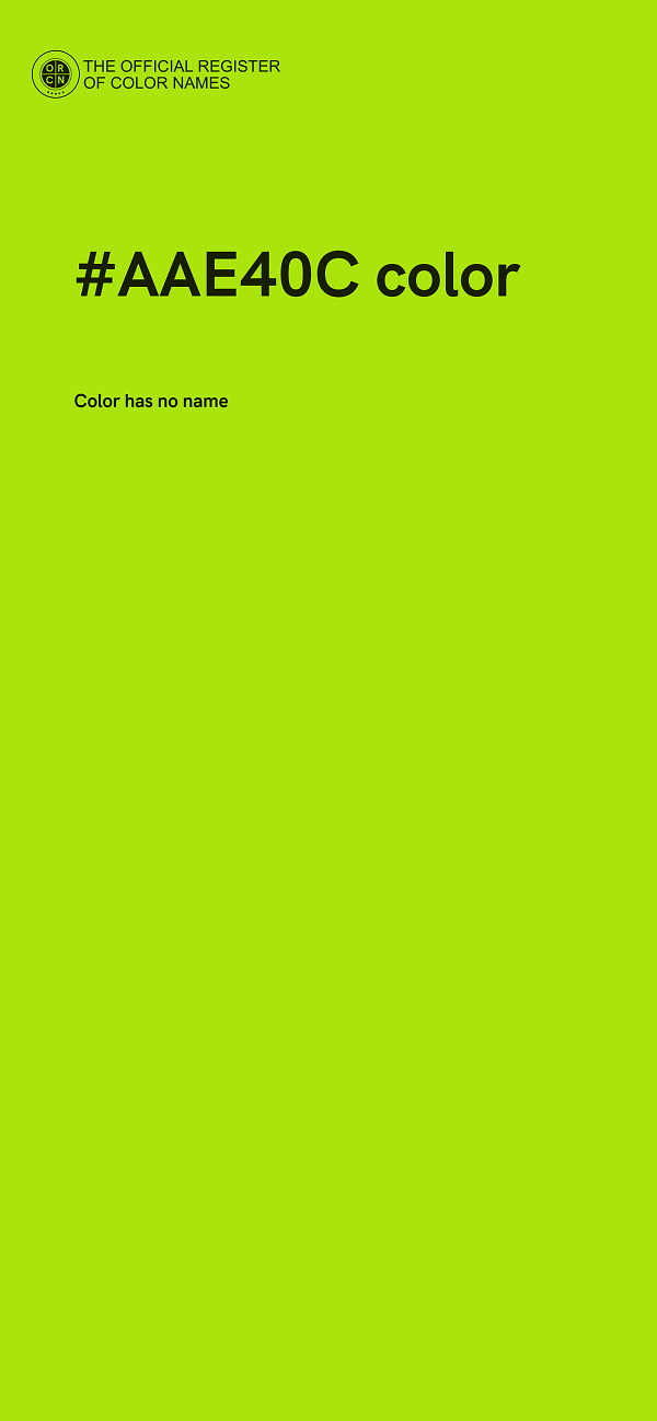 #AAE40C color image