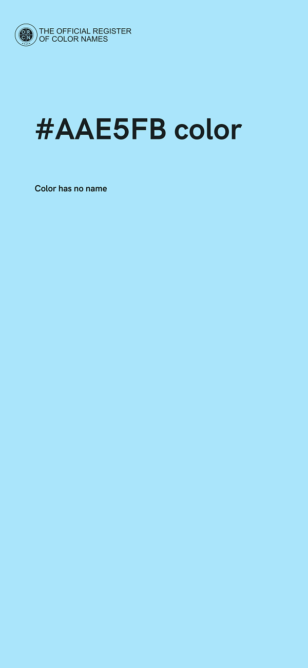 #AAE5FB color image