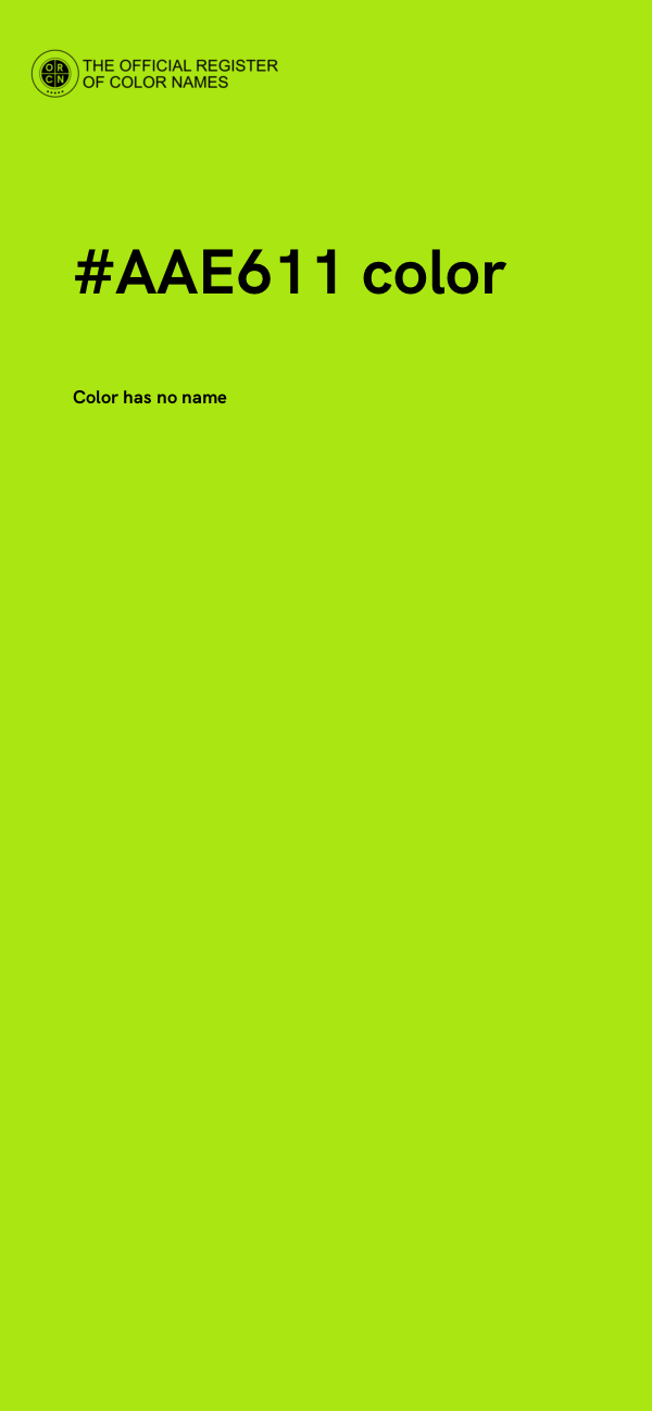 #AAE611 color image