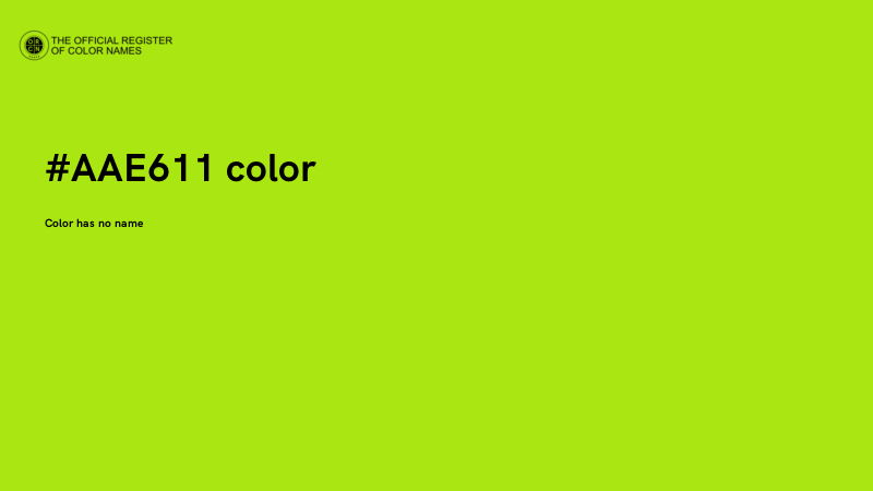 #AAE611 color image