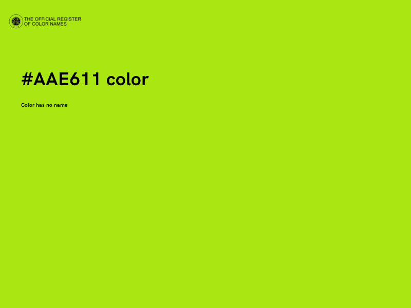 #AAE611 color image
