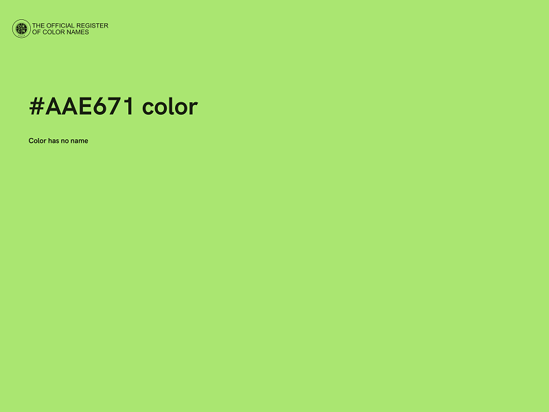 #AAE671 color image