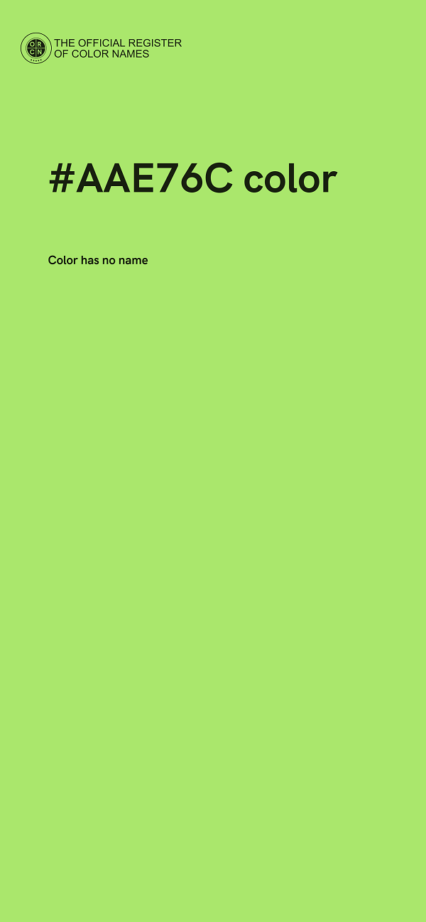 #AAE76C color image