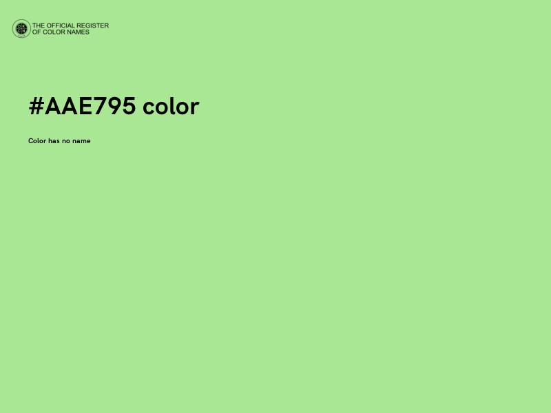 #AAE795 color image